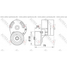 654090 AUTEX Натяжитель ремня, клиновой зубча