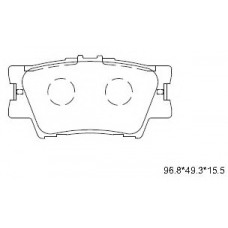 KD2772 ASIMCO Комплект тормозных колодок, дисковый тормоз