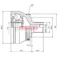 6560 KAMOKA Шарнирный комплект, приводной вал