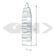 84131 SPIDAN Пыльник, рулевое управление
