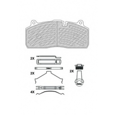 FCV4420B FERODO Комплект тормозных колодок, дисковый тормоз