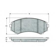 PF1533 PROCODIS FRANCE Комплект тормозных колодок, дисковый тормоз