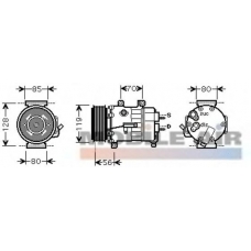 0900K250 VAN WEZEL Компрессор, кондиционер