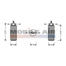 2800D051 VAN WEZEL Осушитель, кондиционер