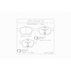 1029.20405.70 ZIMMERMANN Комплект тормозных колодок, дисковый тормоз