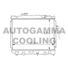 101028 AUTOGAMMA Радиатор, охлаждение двигателя