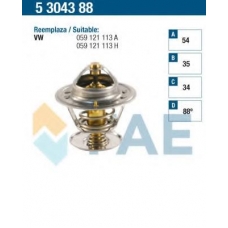 5304388 FAE Термостат, охлаждающая жидкость