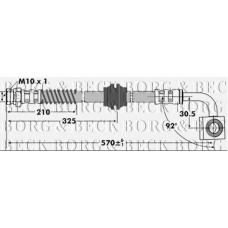 BBH7070 BORG & BECK Тормозной шланг
