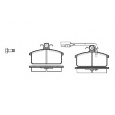 0128.12 REMSA Комплект тормозных колодок, дисковый тормоз