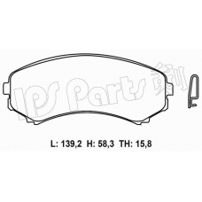 IBD-1509 IPS Parts Комплект тормозных колодок, дисковый тормоз