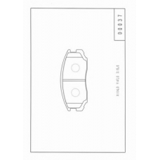 D360U17 NPS Комплект тормозных колодок, дисковый тормоз