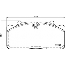 2928501 TEXTAR Комплект тормозных колодок, дисковый тормоз