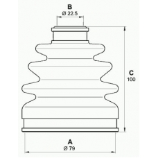 SJK7116.00 OPEN PARTS Комплект пылника, приводной вал