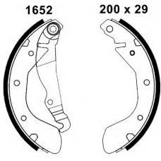 7415 BSF Комплект тормозов, барабанный тормозной механизм
