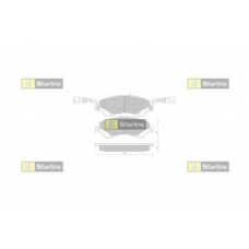 BD S408 STARLINE Комплект тормозных колодок, дисковый тормоз