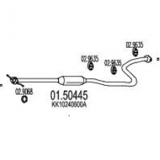 01.50445 MTS Средний глушитель выхлопных газов