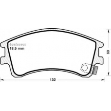 651 MGA Комплект тормозных колодок, дисковый тормоз