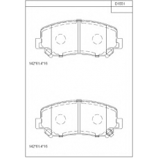 KD1551 ASIMCO Комплект тормозных колодок, дисковый тормоз