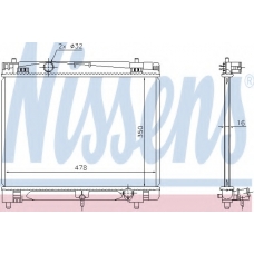 646877 NISSENS Радиатор, охлаждение двигателя