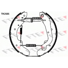 TK2505 FTE Комплект тормозных колодок