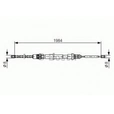 1 987 477 335 BOSCH Трос, стояночная тормозная система
