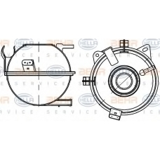 8MA 376 705-351 HELLA Компенсационный бак, охлаждающая жидкость