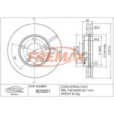 BD-5501 FREMAX Тормозной диск