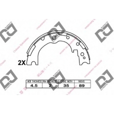 BS1066 DJ PARTS Комплект тормозных колодок