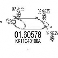 01.60578 MTS Глушитель выхлопных газов конечный