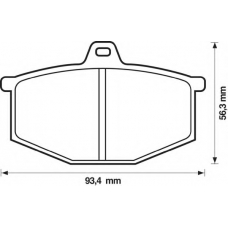 571251X BENDIX Комплект тормозных колодок, дисковый тормоз