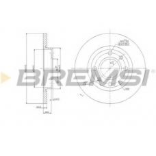 DBA995S BREMSI Тормозной диск