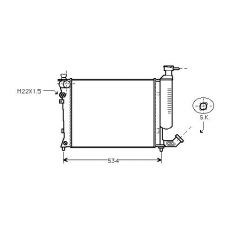 CN2059 AVA Радиатор, охлаждение двигателя