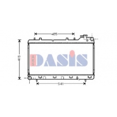 350030N AKS DASIS Радиатор, охлаждение двигателя