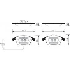 FBP2144 FI.BA Комплект тормозных колодок, дисковый тормоз