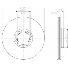 8DD 355 107-311 HELLA Тормозной диск