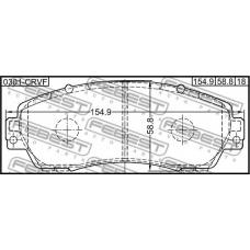 0301-CRVF FEBEST Комплект тормозных колодок, дисковый тормоз