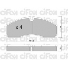 822-578-3 CIFAM Комплект тормозных колодок, дисковый тормоз