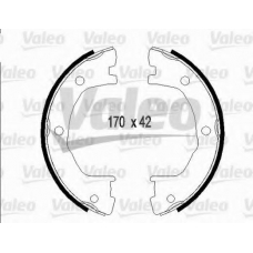 128900 VALEO Комплект тормозных колодок, стояночная тормозная с