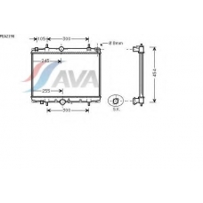 PEA2198 AVA Радиатор, охлаждение двигателя
