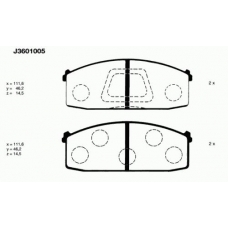 J3601005 NIPPARTS Комплект тормозных колодок, дисковый тормоз