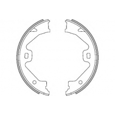 33964 SPIDAN Комплект тормозных колодок, стояночная тормозная с