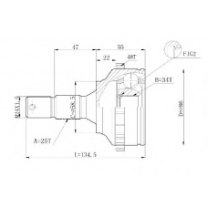 C.122 STATIM Шарнирный комплект, приводной вал