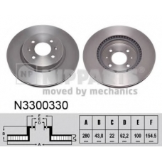 N3300330 NIPPARTS Тормозной диск