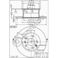 08.2536.10 BREMBO Тормозной диск