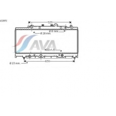 LC2072 AVA Радиатор, охлаждение двигателя