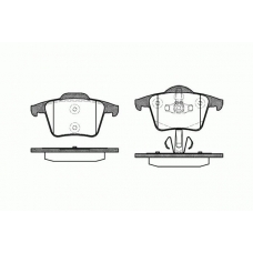 1044.00 REMSA Комплект тормозных колодок, дисковый тормоз