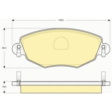 6114344 GIRLING Комплект тормозных колодок, дисковый тормоз