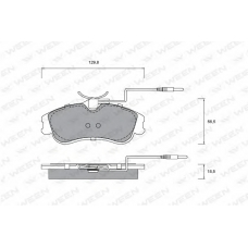151-1272 WEEN Комплект тормозных колодок, дисковый тормоз