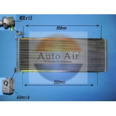 16-1288 AUTO AIR GLOUCESTER Конденсатор, кондиционер
