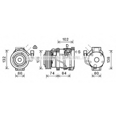 TOK611 Prasco Компрессор, кондиционер